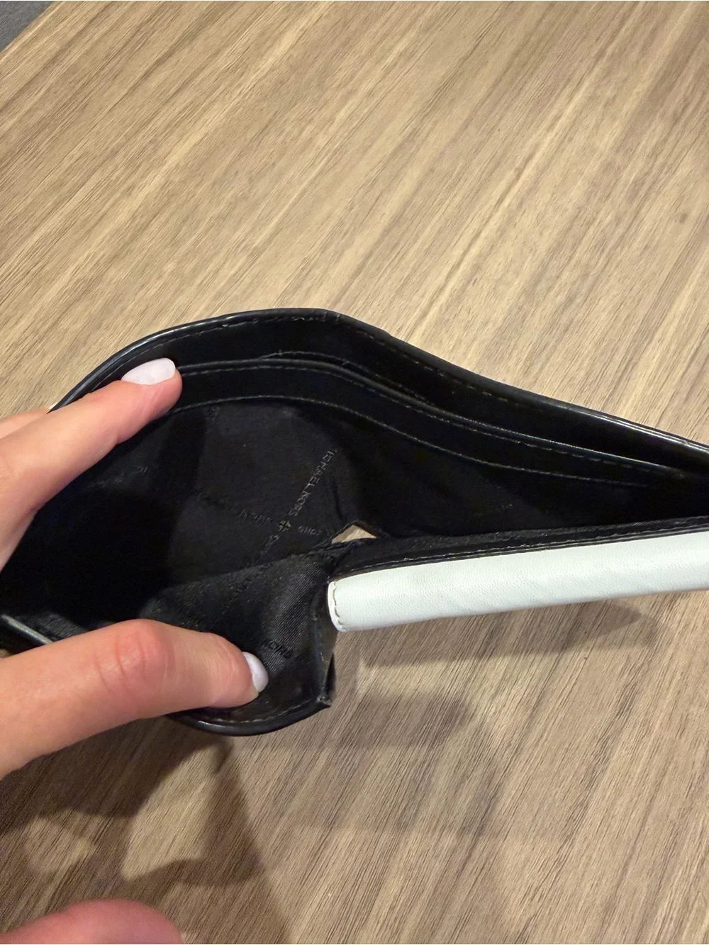 Michael Kors Black and White Pebbled Leather Men's Wallet